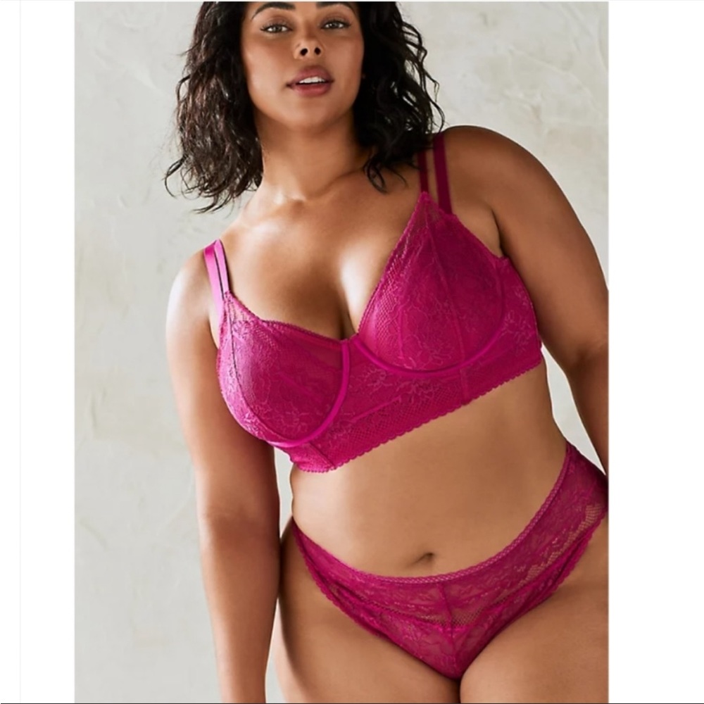 TORRID fuchsia lingerie SET